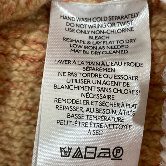 Anthropologie Layered Sweater Vest Blouse Tan White Sheer Floral Women's Medium - Picture 15 of 16